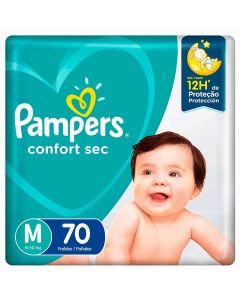Fralda Pampers Confortsec M Pacote C/70