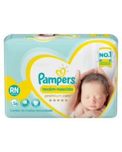Fralda Pampers Premium Care Rn Pacote C/36