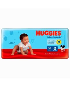 Fralda Huggies Tripla Proteção Mega Pacote C/36