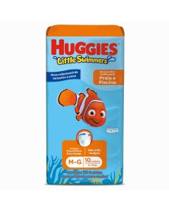 Fralda para Praia e Piscina Huggies Littler Swimmers Disney M/G Pacote C/10