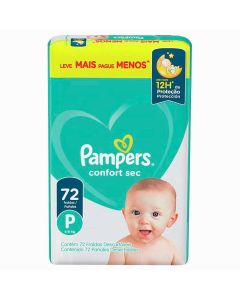 Fralda Pampers Confort Sec P Pacote C/72