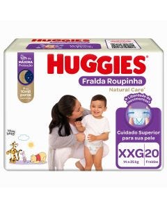 Fralda Huggies Natural Care Xxg Roupinha Pacote C/20