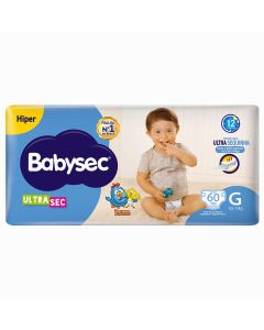 Fralda Babysec Ultrasec Hiper G Pacote C/60