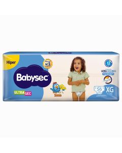 Fralda Babysec Ultrasec Hiper Xg Pacote C/56