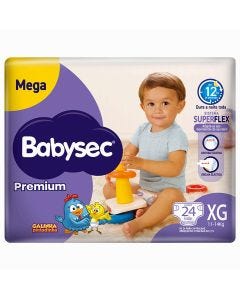 Fralda Babysec Premium Mega Xg Pacote C/24