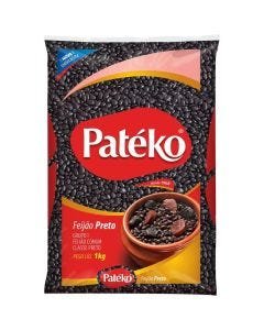 Feijão Patéko Preto Pacote 1000g - Limite de 6 unidades por compra
