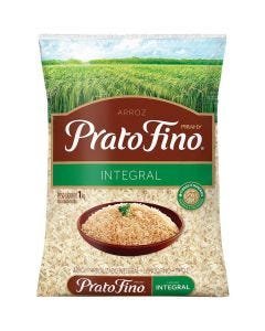 Arroz Integral Prato Fino Parboilizado Pacote 1000g